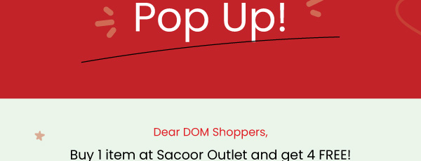Sacoor Outlet Popup